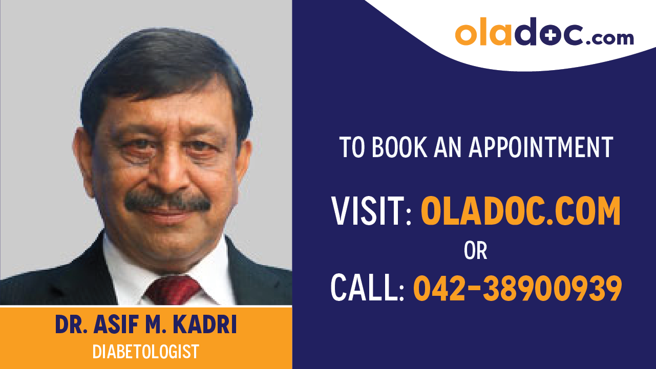 Book appointment with Dr.Asif M. Kadri-best Diabetologist in Lahore